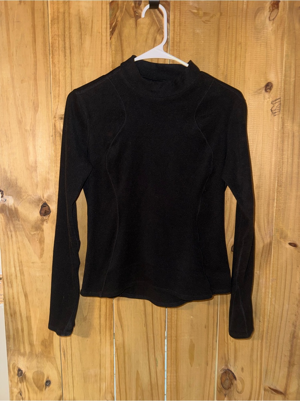 Baleaf Black Long-Sleeve Mock Neck Top